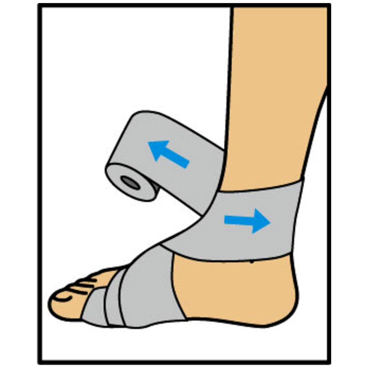 ACE 4 Zoll elastische Bandage mit Clips, beige, ideal für Bein, Schulter und mehr, 1 Stück