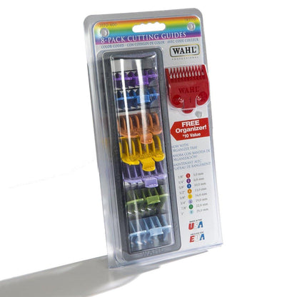 Wahl Professional Aufsteckkämme 1-8, farbcodierte Haarschneidemaschinenaufsätze, langlebig und einfach zu verwenden