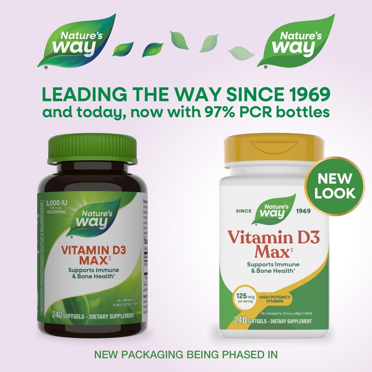 Nature's Way Vitamin D3 Max – Unterstützt gesunde Knochen & Zähne* und das Immunsystem*, 125 mcg pro Portion, 240 Softgels