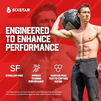 Six Star Testosteron Booster für Männer mit Rhodiola-Extrakt und Bor-Citrat – Nahrungsergänzungsmittel für Muskelwachstum, Ausdauer und Energie – 60 Kapseln