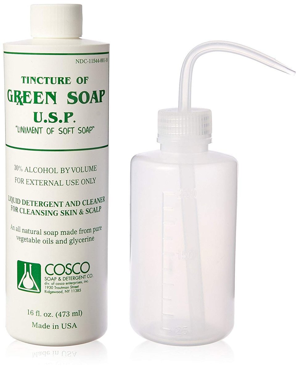 Cosco Tattoo Green Soap 16 Unzen mit Quetschflasche – Professionelle Tattoo- und Piercing-Reinigungsseife, Hautvorbereitungslösung