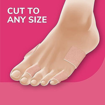 Dr. Scholl's Moleskin Polsterrolle – Dünne, flexible Polsterung & Schmerzlinderung – Zuschneidbar – Arztempfohlen – 61 cm x 11,7 cm