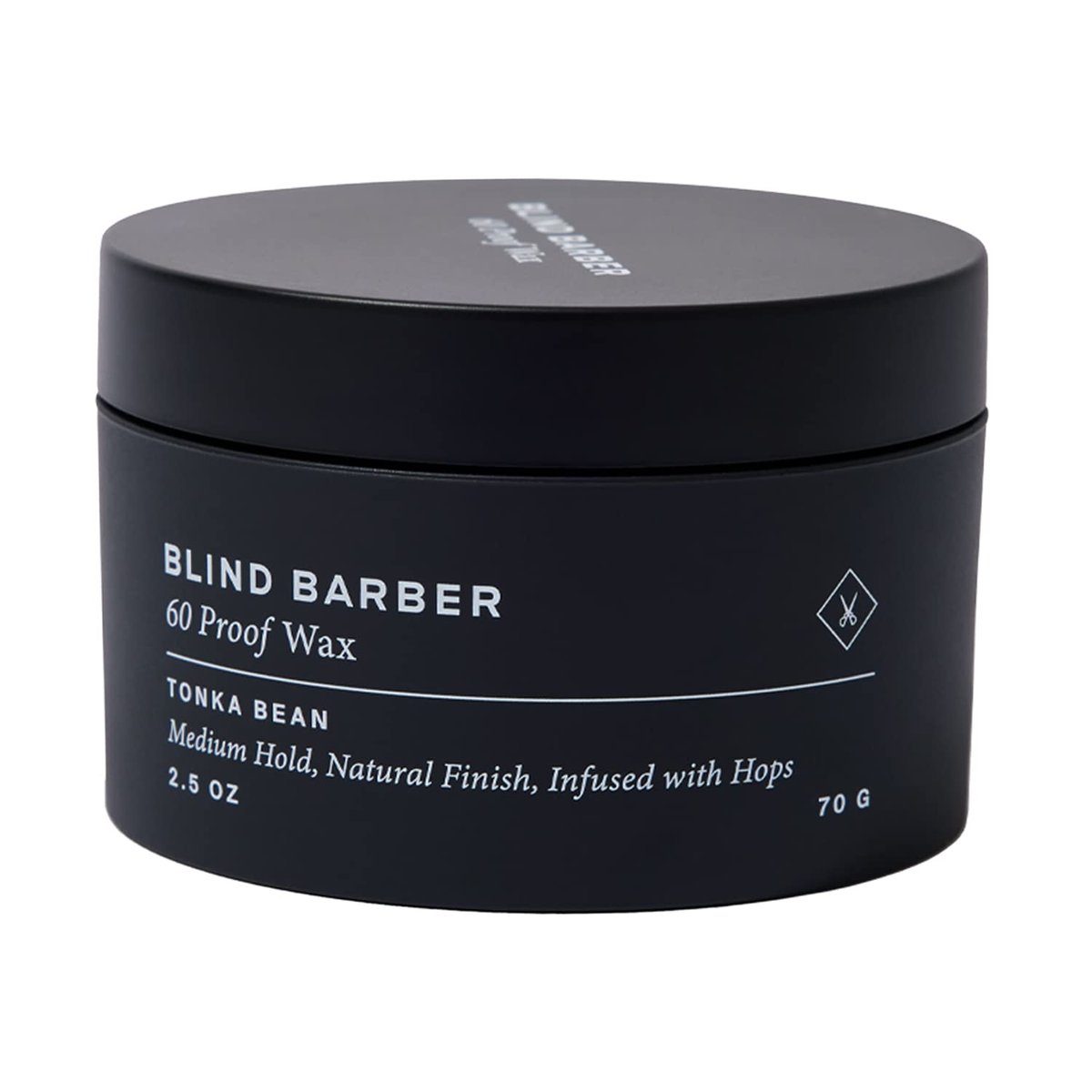 Blind Barber 60 Proof Haarwachs für Männer – Wasserbasiertes Stylingwachs mit mittlerem Halt und Glanz – Angereichert mit Hopfenextrakt – Tierversuchsfrei – Tonkabohne Duft (75 ml)