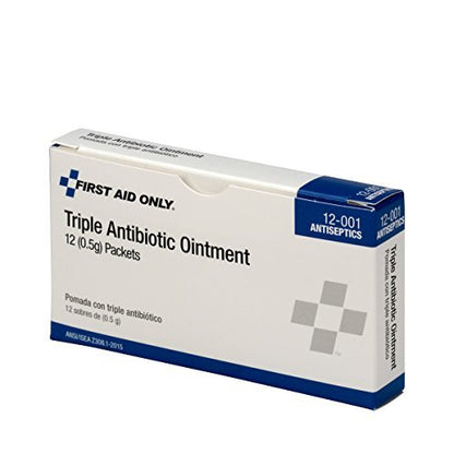 First Aid Only 12-001 Triple-Antibiotikum-Salbe-Beutel (12er-Pack) – 0,5 Gramm