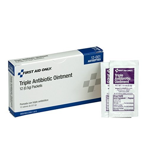 First Aid Only 12-001 Triple-Antibiotikum-Salbe-Beutel (12er-Pack) – 0,5 Gramm