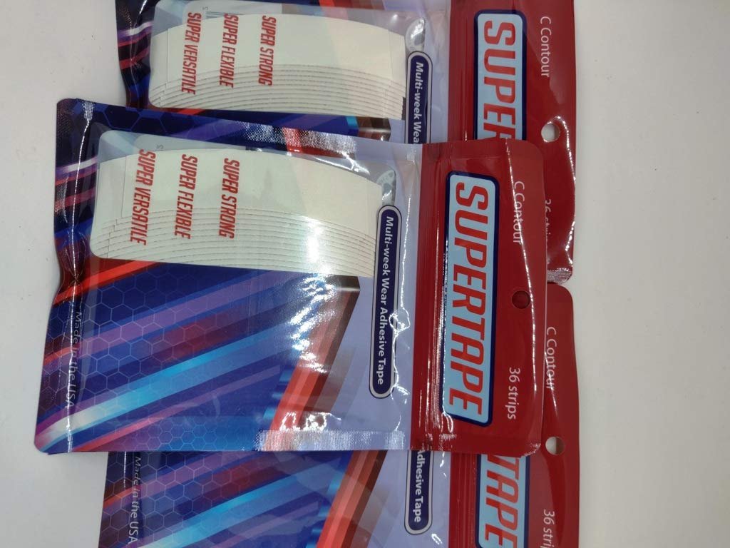 SuperTape Contour "C" – 3er-Pack (108 Stück) Weißes Vinyl-Klebeband