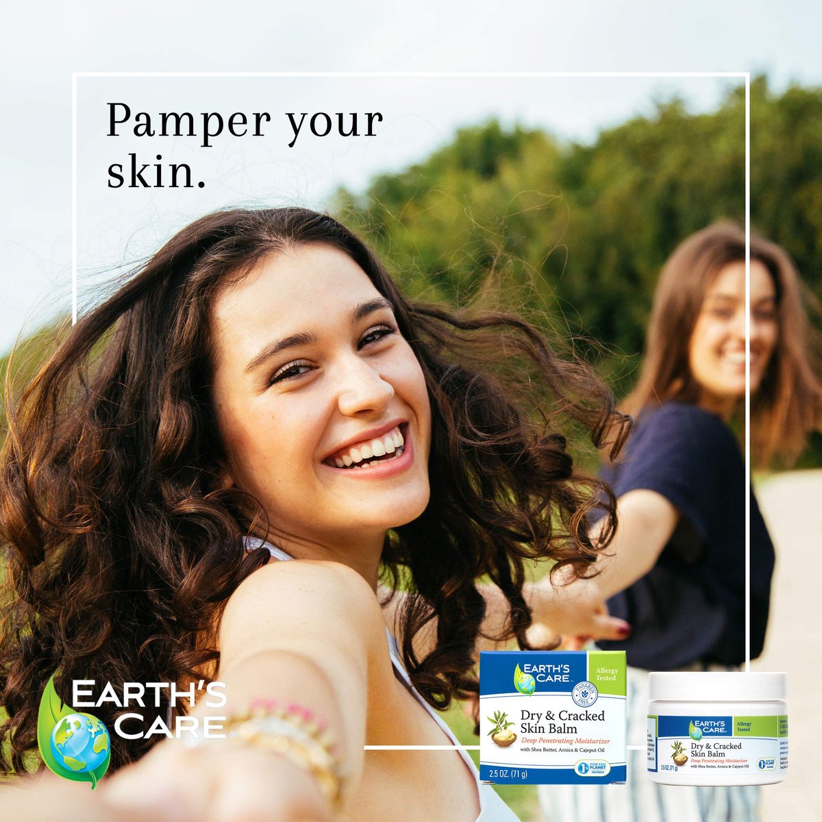 Earth's Care Trockene & Rissige Hautbalsam, Allergiegetestet, Ohne Parabene, Farbstoffe oder Duftstoffe, 71 g