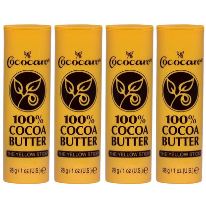 Cococare 100% Kakaobutter Stick (4er Pack) – 100% reine Kakaobutter zur Hautpflege