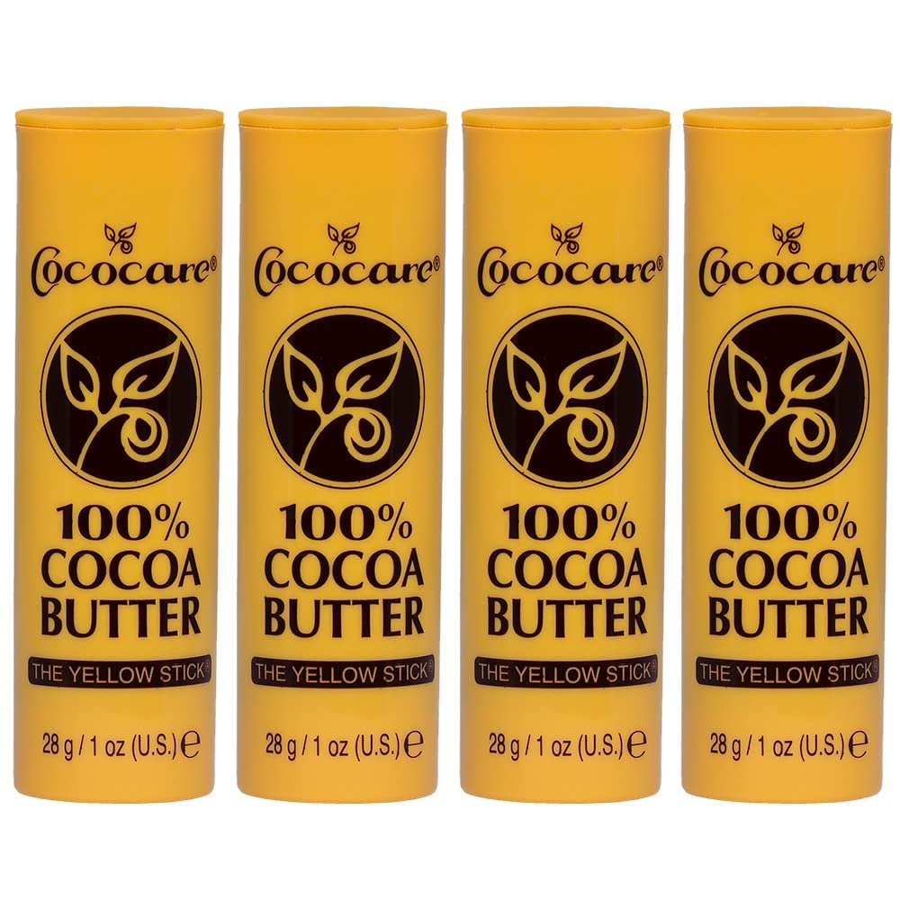 Cococare 100% Kakaobutter Stick (4er Pack) – 100% reine Kakaobutter zur Hautpflege
