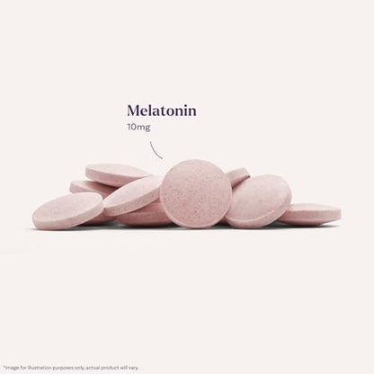 Natrol Melatonin 10mg Schnell lösliche Tabletten - Erdbeergeschmack, 60 Stück, Schlafunterstützung, Schnell lösliches Melatonin für Erwachsene, 60-Tage-Vorrat