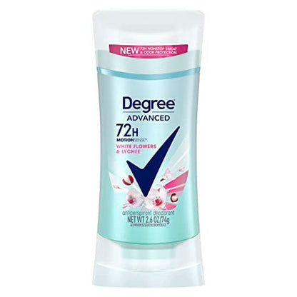 Degree Advanced Protection Antitranspirant Deodorant Weiße Blumen & Lychee – 72h Schutz gegen Schweiß und Geruch für Frauen mit Körperwärme-aktivierter Technologie, 2,6 oz