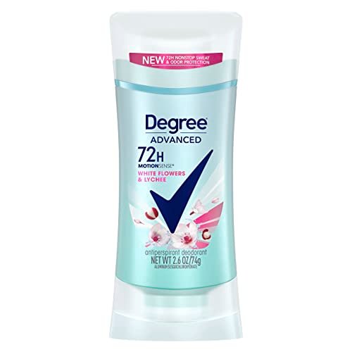 Degree Advanced Protection Antitranspirant Deodorant Weiße Blumen & Lychee – 72h Schutz gegen Schweiß und Geruch für Frauen mit Körperwärme-aktivierter Technologie, 2,6 oz
