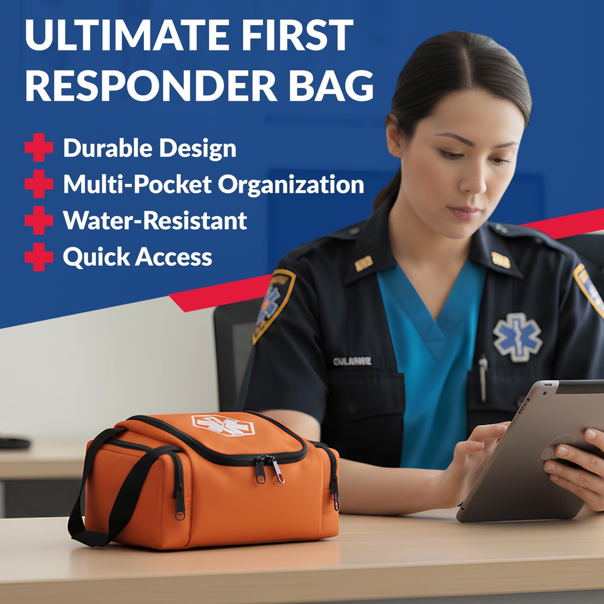Dixie EMS Dixigear Leerer Notfalltasche II 10,5" x 5" x 8" - Orange - Nylon