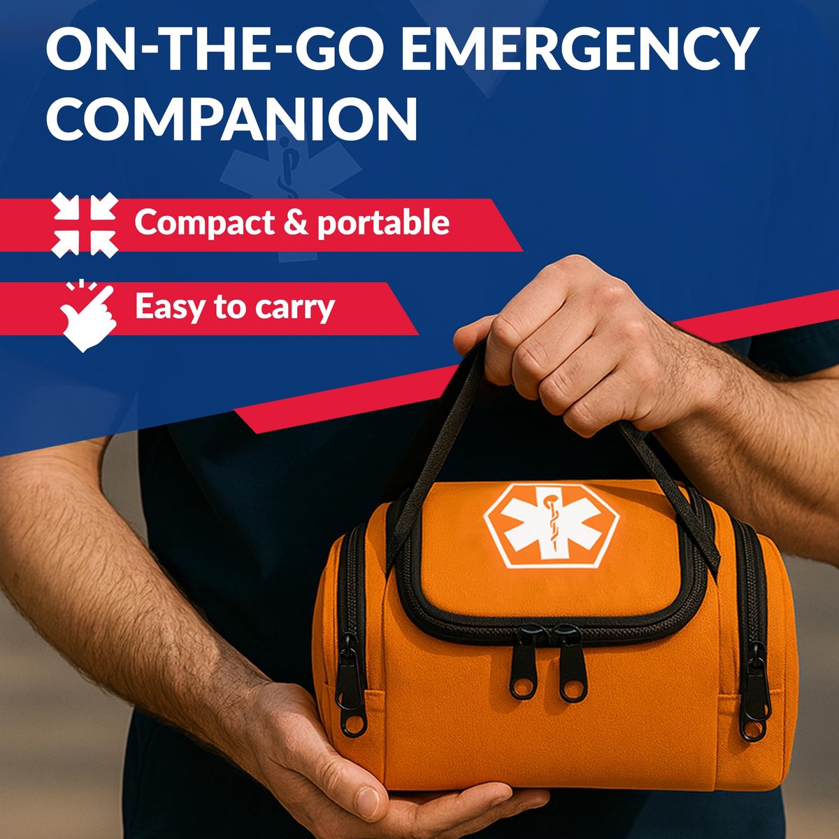 Dixie EMS Dixigear Leerer Notfalltasche II 10,5" x 5" x 8" - Orange - Nylon