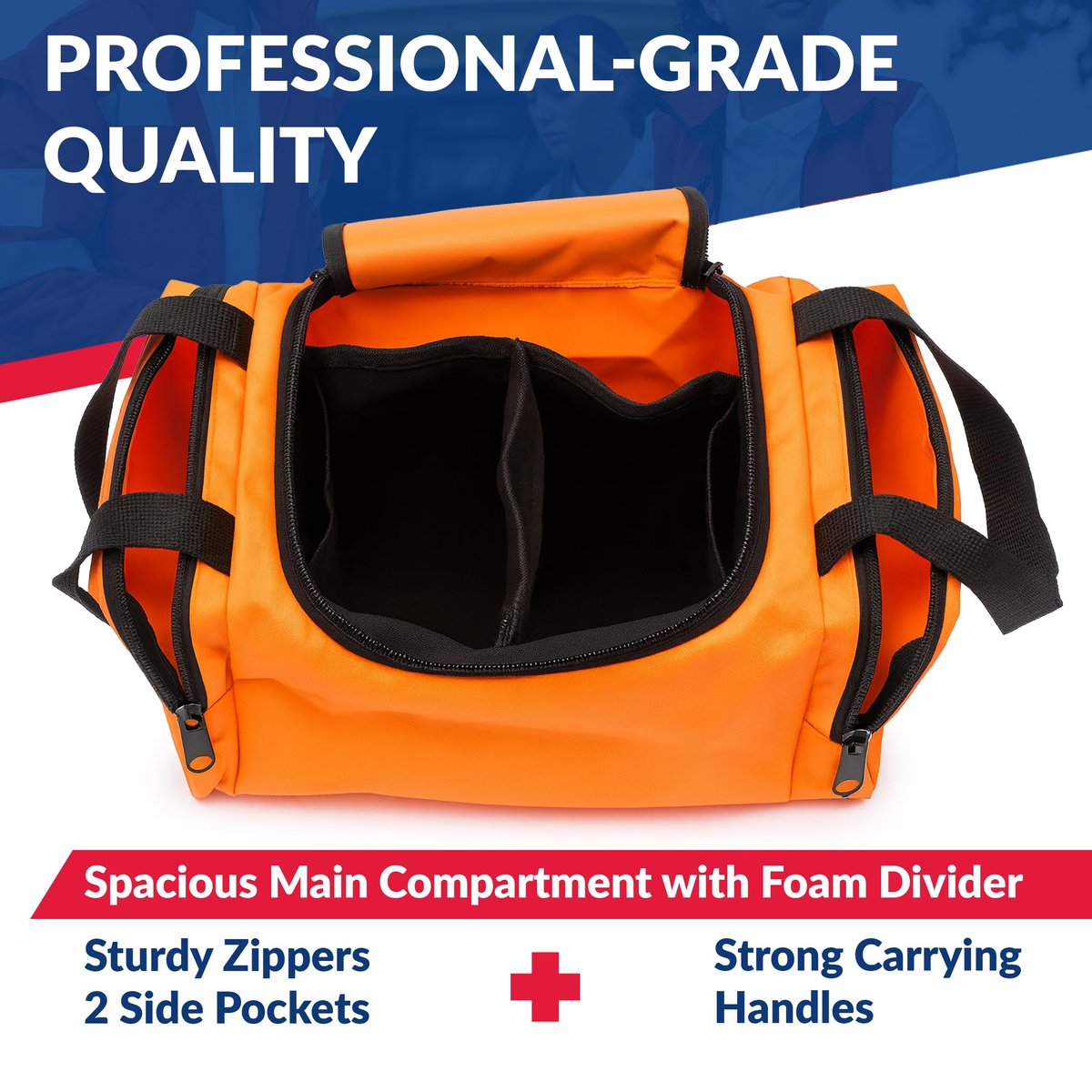 Dixie EMS Dixigear Leerer Notfalltasche II 10,5" x 5" x 8" - Orange - Nylon