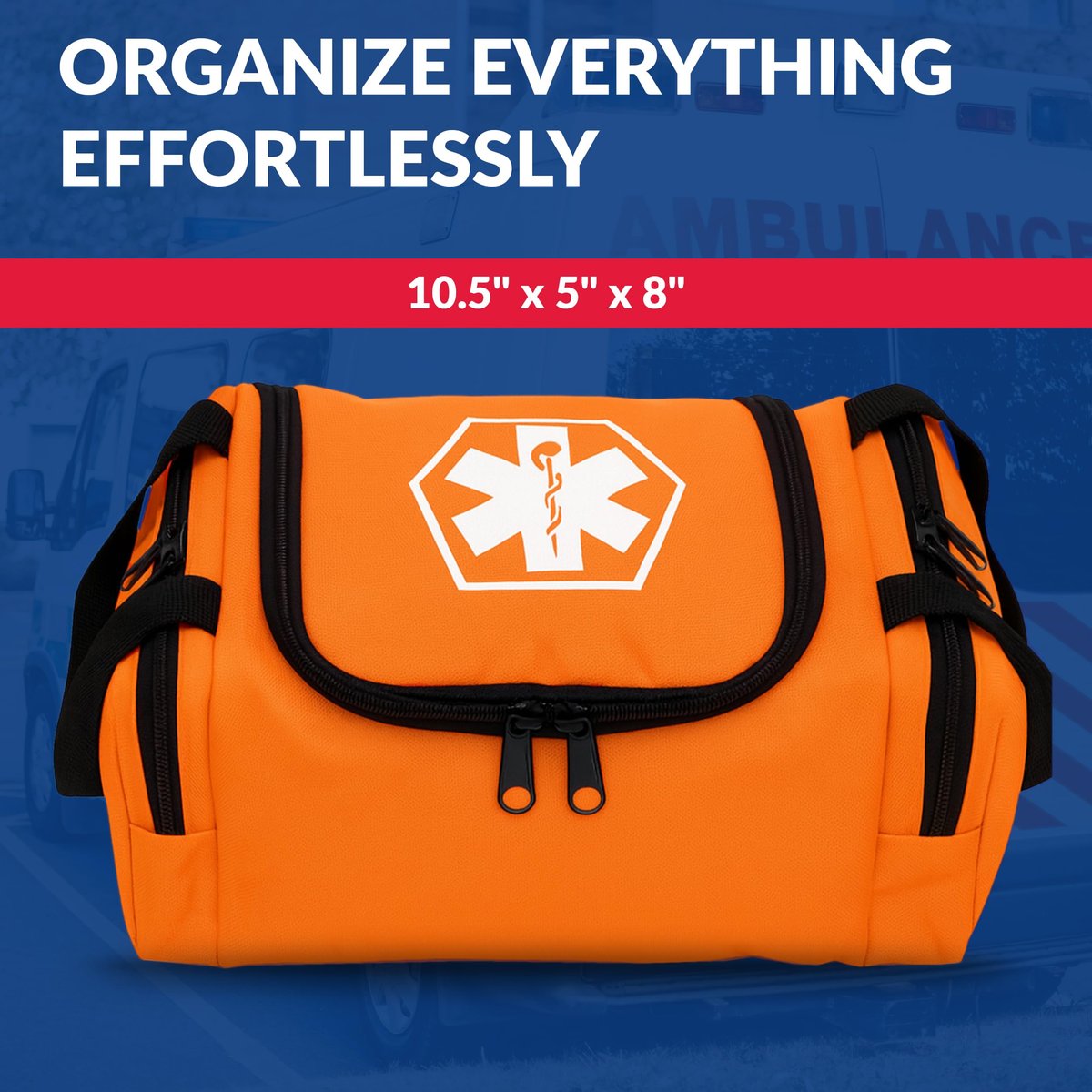 Dixie EMS Dixigear Leerer Notfalltasche II 10,5" x 5" x 8" - Orange - Nylon