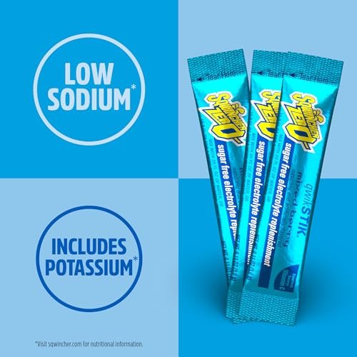 Sqwincher Zero Qwik Stik – Zuckerfreies Elektrolyt-Pulver, gemischte Beere, 0,11 oz Beutel (50er Pack)