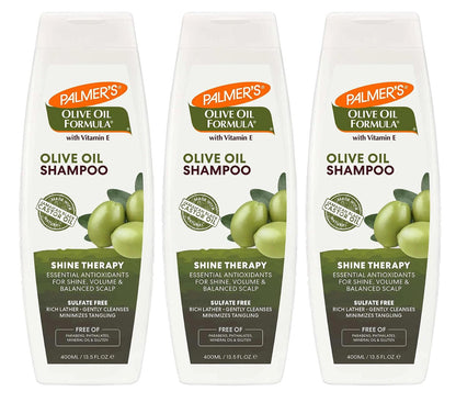 Palmer's Olive Oil Formula mit Vitamin E, Glättendes Shampoo 400 ml (3er-Pack)