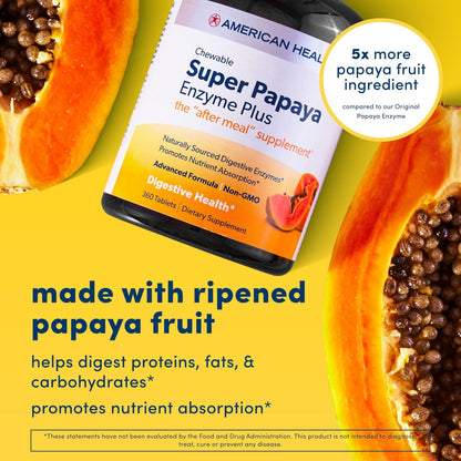 American Health Super Papaya Enzyme Plus 360 Tabletten - Verdauungsförderung