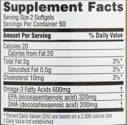 Spectrum Essentials Omega-3 Fischöl Weichkapseln, 1000 mg, 100 Stück