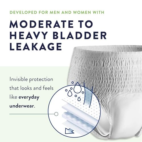 Prevail Daily Protective Underwear, Unisex Einweg-Inkontinenzslip für Männer und Frauen, maximale Saugfähigkeit, XX-Large, 12 Stück Beutel