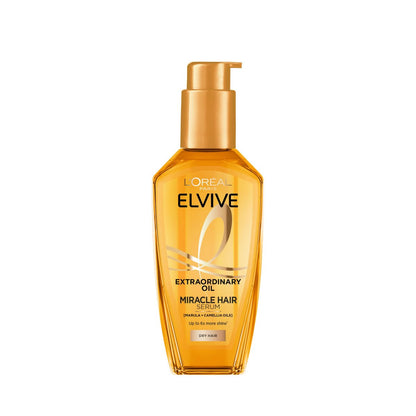 L'Oréal Paris Elvive Extraordinary Oil Miracle Haar Serum – Intensivpflege für bis zu 6x mehr Glanz & Hitzeschutz bis 230°C, 100 ml