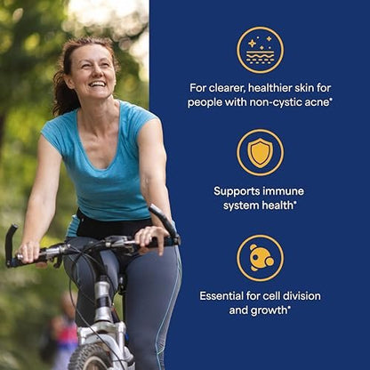 Puritan's Pride Zink für unreine Haut mit Vitamin C, B-6, A und E – 100 Tabletten – Nahrungsergänzungsmittel für klare, gesunde Haut und Immunsystem