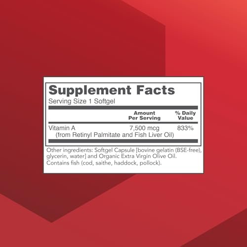 PROTOCOL FOR LIFE BALANCE Vitamin A 25.000 IE – Für Augen, Netzhaut und Immunsystem – 100 Weichkapseln