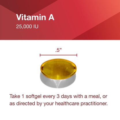 PROTOCOL FOR LIFE BALANCE Vitamin A 25.000 IE – Für Augen, Netzhaut und Immunsystem – 100 Weichkapseln