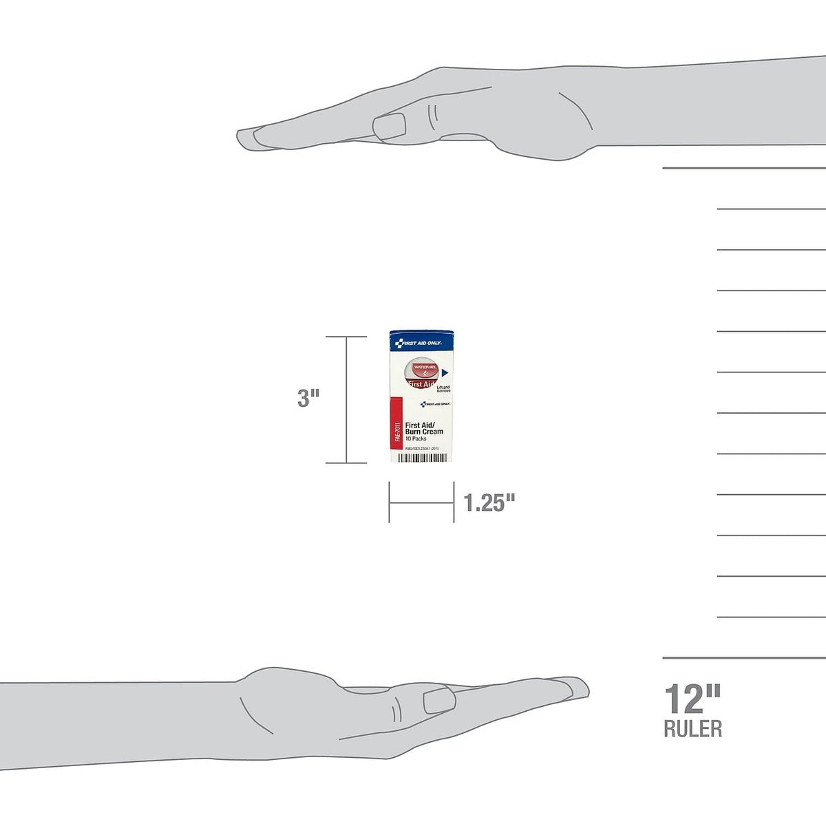 First Aid Only FAE-7011 SmartCompliance Nachfüllpackung Brandwunden-Creme-Beutel, 10 Stück