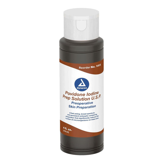 Dynarex Povidon-Iod-Lösung 10 %, Antiseptikum für Haut und Schleimhäute, Ideal für die chirurgische Vorbereitung, 118 ml (4 fl. oz.), 1 Flasche