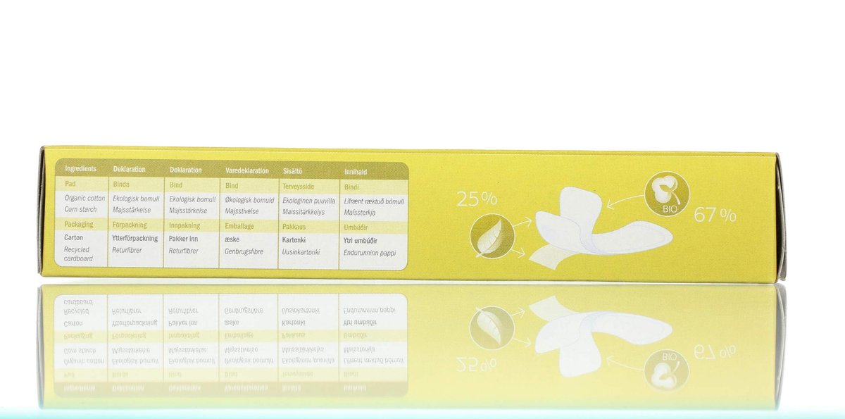Natracare Bio-Baumwoll-Slipeinlagen, hauchdünn, zertifizierte Bio-Baumwolle (1 Packung, 22 Einlagen)