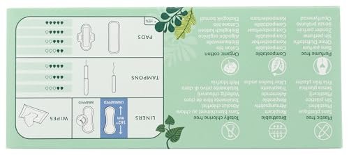 Natracare Bio-Baumwoll-Slipeinlagen, hauchdünn, zertifizierte Bio-Baumwolle (1 Packung, 22 Einlagen)