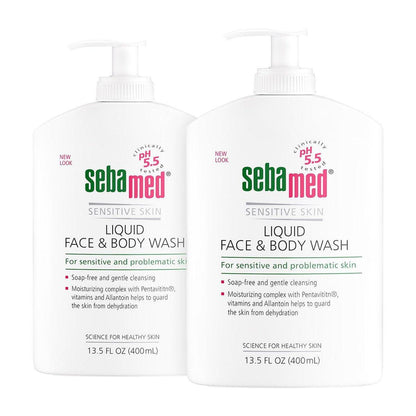 SEBAMED Flüssigwaschgel & Duschgel mit Pumpe, 400ml, 2er-Pack
