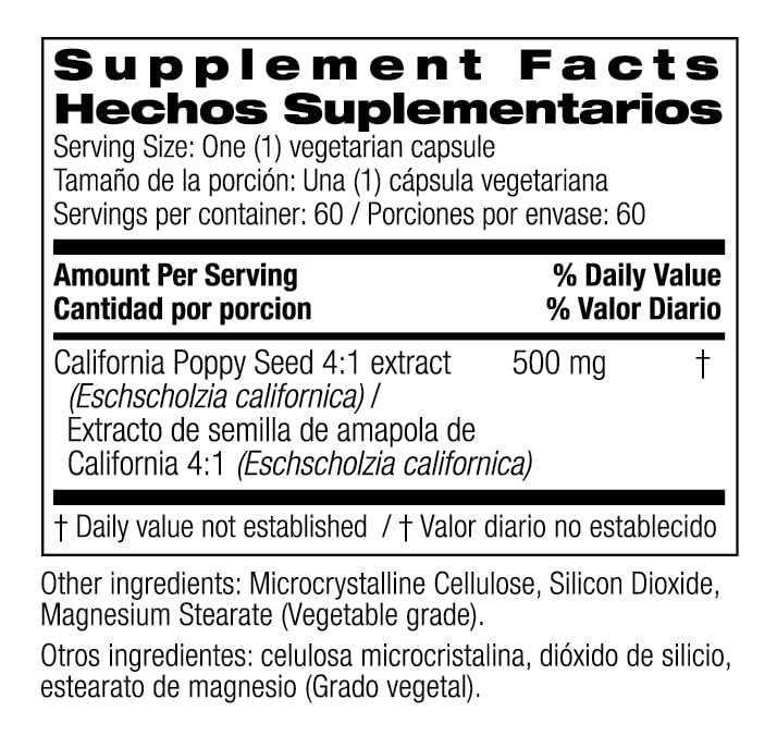 Bio Nutrition California Poppy Vegi-Kapseln, 60 Stück