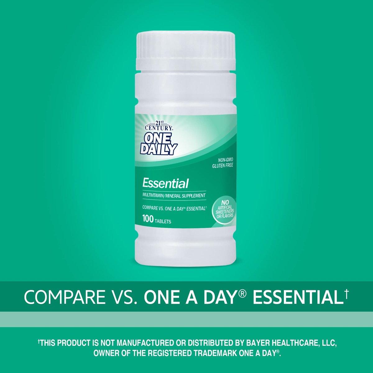 21st Century One Daily Essential Tabletten, 100 Stück – Tägliche Vitamin- und Mineralstoffergänzung