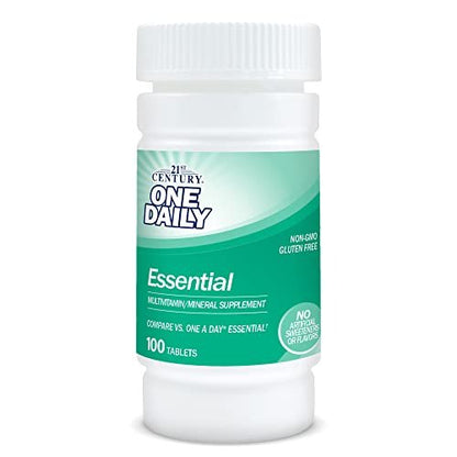 21st Century One Daily Essential Tabletten, 100 Stück – Tägliche Vitamin- und Mineralstoffergänzung