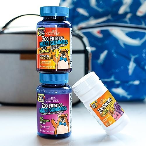 21st Century Zoo Friends mit Extra C - Kaubare Multivitamin-Tabletten, 60 Stück