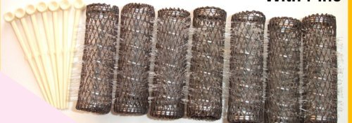 2er-Pack (14 Stück) Medium Lockenwickler mit Bürstenborsten & Clips – 2,5" x 0,75" – Perfekt für Volumen und Locken