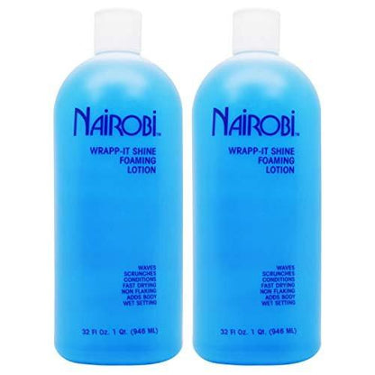Nairobi Wrapp-It Shine Foaming Lotion 32 Fl Oz (2er-Pack) – Glanzschaum für seidig glattes Haar