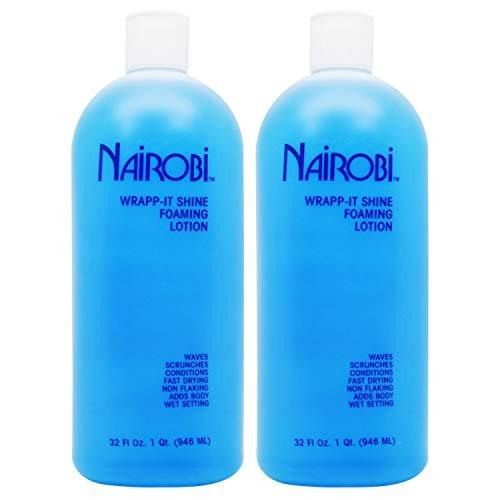 Nairobi Wrapp-It Shine Foaming Lotion 32 Fl Oz (2er-Pack) – Glanzschaum für seidig glattes Haar