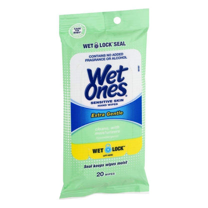 Wet Ones Sensitive Skin Feuchttücher 20er Pack – Sanfte Händereinigung