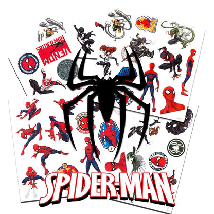 Spider-Man Temporäre Tattoos für Kinder - 50 Superhelden-Tattoos als Spider-Man Geburtstagsparty-Geschenke