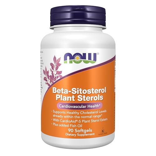 NOW Foods Beta-Sitosterol Pflanzensterole mit CardioAid®-S Pflanzensterol-Estern und Fischöl, 90 Weichkapseln