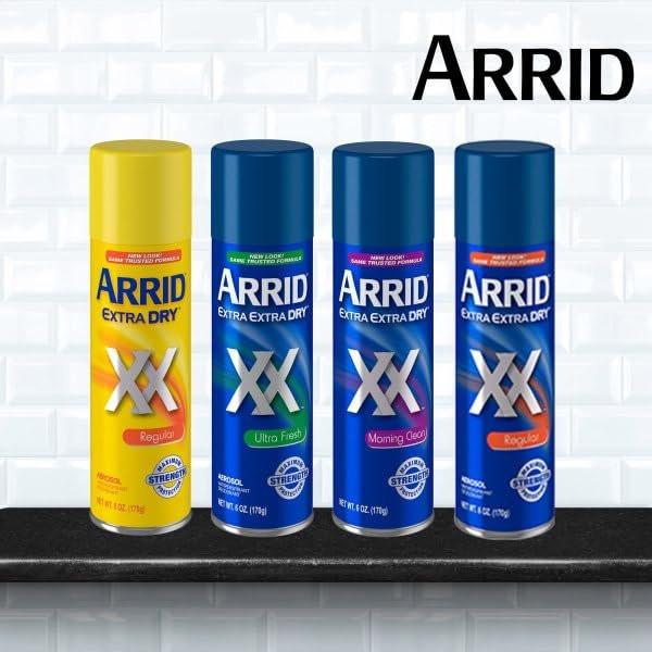 Arrid Extra Dry Regular Aerosol Antitranspirant Deodorant 6 oz (Pack mit 6 Dosen)