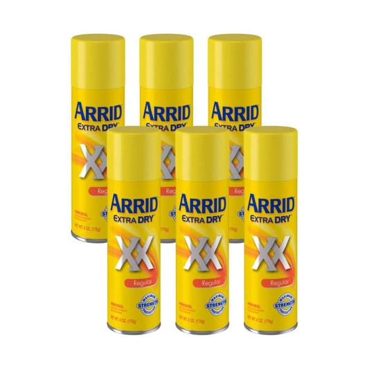 Arrid Extra Dry Regular Aerosol Antitranspirant Deodorant 6 oz (Pack mit 6 Dosen)
