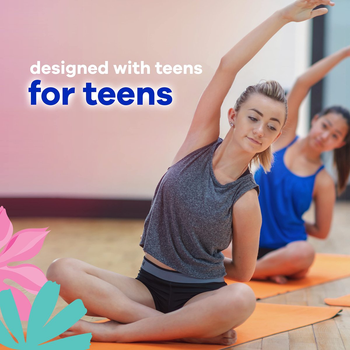 Always Radiant Teen-Pads, Größe 1, Normal, mit Flügeln, parfümfrei, 28 Stück