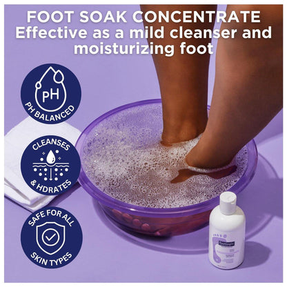FOOTLOGIX Fußbad-Konzentrat, 8,45 oz – Sanfte Reinigung, Fußbad, weicht trockene Füße und Hornhaut auf