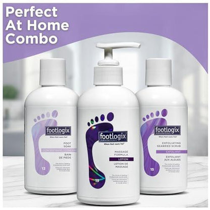 FOOTLOGIX Fußbad-Konzentrat, 8,45 oz – Sanfte Reinigung, Fußbad, weicht trockene Füße und Hornhaut auf