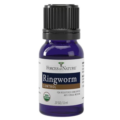 Forces of Nature Ringworm Behandlung für Menschen – Organische homöopathische Medizin, 0,37 Fl Oz, Antimykotische Linderung von Juckreiz, Rötungen und gereizter Haut bei Ringelflechte, Nicht GVO
